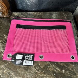 Office Depot - Vibrant Pink Mesh Pencil Case